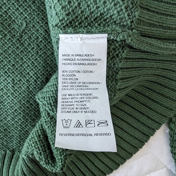 IZOD Textured Crew Neck Sweater in CIlantro Green Men's XL  - New With Tags - Picture 5 of 7